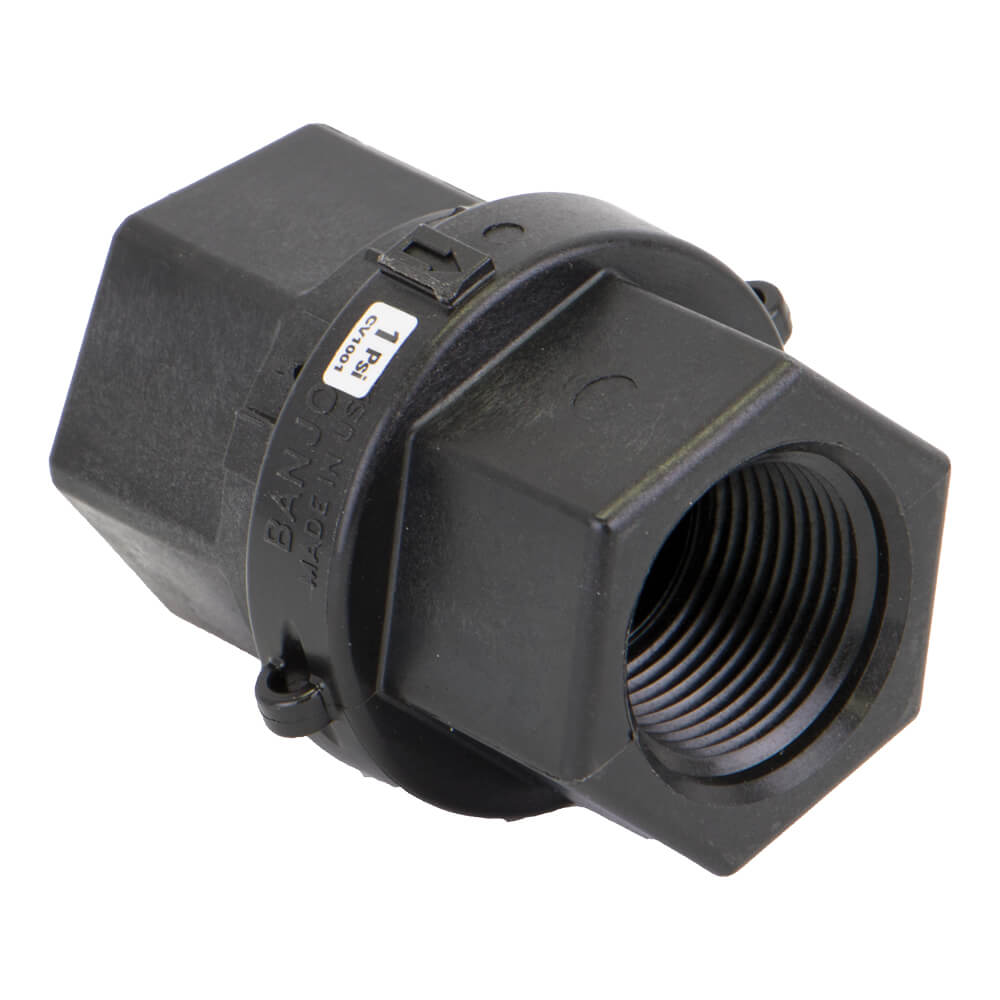 1" FNPT Polypropylene Check Valve with EPDM Seal