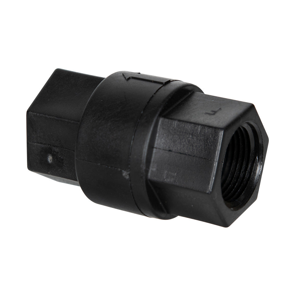 3/4" FNPT x 3/4" FNPT Series 687 Polypropylene Check Valve with FKM Seals, 1/3 PSI Cracking Pressure & Hastelloy Spring