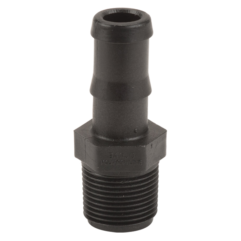 Banjo 3/4" MNPT x 3/4" Hose Barb Polypropylene Adapter