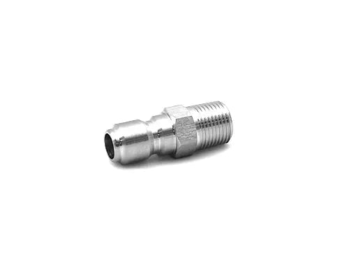1/4" Plated Steel QC Plug x 1/4" MPT